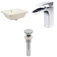 thumbnail image 1 of 18.25-in. W CUPC Rectangle Bathroom Undermount Sink Set In Biscuit - Chrome Hardware - Overflow Drain Incl. AI-13003, 1 of 9