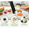 thumbnail image 3 of 10 en 1 rallador cortador rebanador picador con 6 cuchillas para verduras y frutas incluye contenedor Modelo Negro, 3 of 4