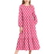 thumbnail image 2 of Vestido infantil de poliéster con estampado de lunares, manga larga, cuello redondo, bolsillos laterales y falda larga., 2 of 6