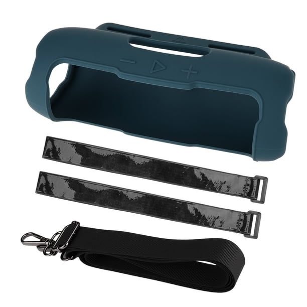 Funda de silicona para altavoz JBL Flip 7, impermeable, compatible con Bluetooth, con correa de fijación para poste de carrito de golf, funda protectora de transporte
