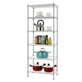 thumbnail image 4 of Finnhomy 6-Tier Wire Shelving Unit Adjustable Steel Wire Rack Shelving 6 Shelves Steel Storage Rack or Two 3 Tier Shelving Units with PE mat and Stable Leveling Feet, NSF Certified, Chrome, 4 of 10