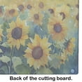 thumbnail image 4 of Sunflowers in Watercolor Glass Cutting Board Large 12 in x 15 in, 4 of 5