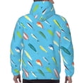 thumbnail image 7 of Lsque Different Color Fishing Bait Pattern Casual Men's Hoodie,Hooded Sweatshirt with Kangaroo Pocket,Pullover Hoodie-Large, 7 of 7