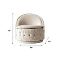 thumbnail image 3 of Beyan Signature Bursa 34" Velvet Accent Chair in Cream Finish, 3 of 3