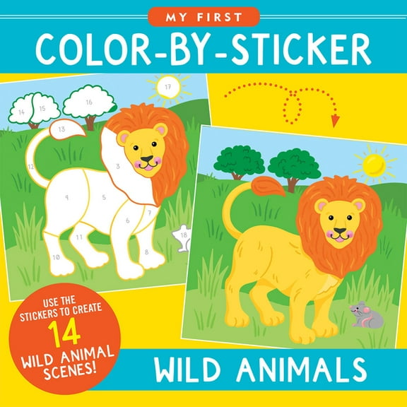 Wild Animals First Color by Sticker Book, (Paperback)