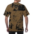 thumbnail image 4 of Men's Graphic Oversized T-Shirt Cotton Crew Neck Short Sleeve Tee Soft Stretch Casual Printed Top Big and Tall Size 5XL Khaki, 4 of 6