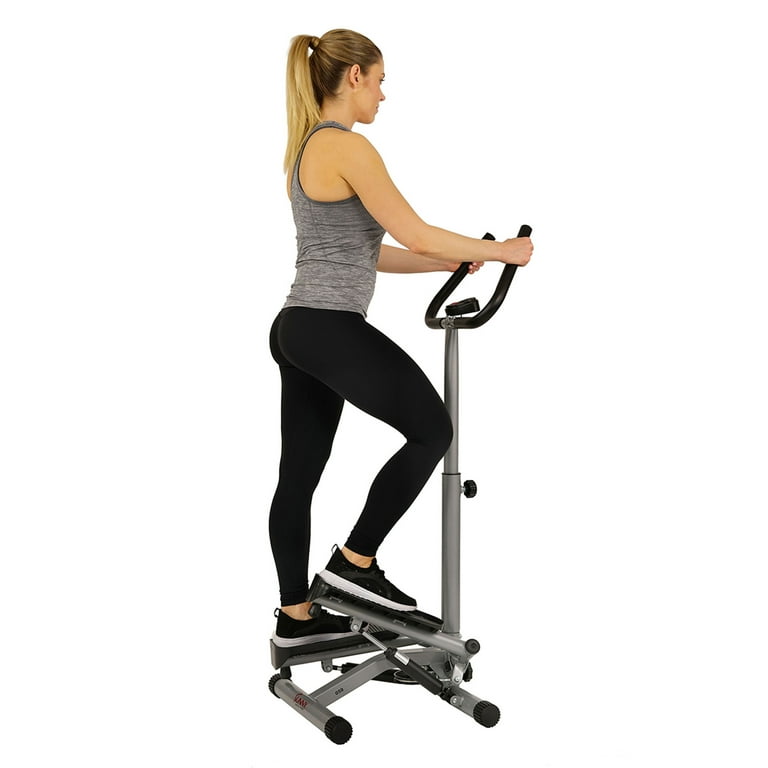 Sunny Health Fitness Twist Stepper Step Machine w Handlebar and LCD Monitor NO. 059