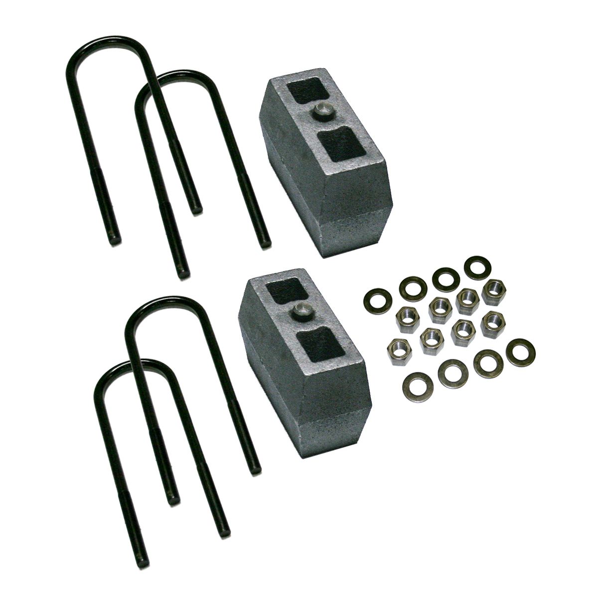 Superlift 9349 Leaf Spring Block Kit 4 Inch Lift; Cast Iron; Set Of 2