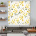 thumbnail image 5 of Yellow Flowers Spring Sheer Curtains 45 Inches Long, Elegant Farmhouse Botanical Light Filering Curtains, Breathable Simi Curtain Privacy Drapes for Kitchen Bathroom Small Window Treatment, 5 of 9