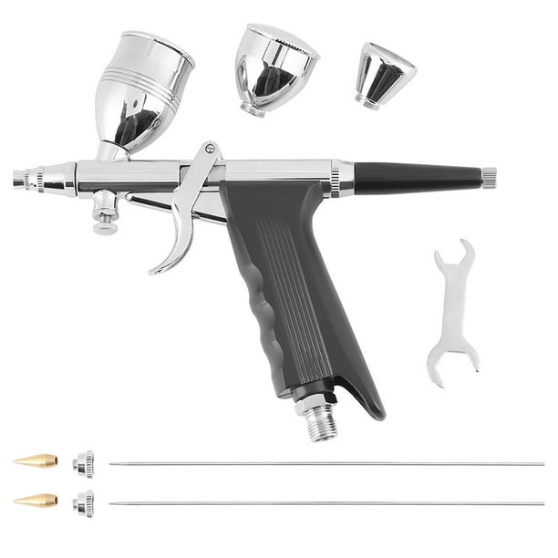 Pistola de pulverización por gravedad, aerógrafo, 0,3mm, 0,5mm, 0,8mm, juego de vasos Nossles