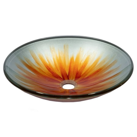 Orange Blossom Glass Vessel Sink