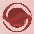 thumbnail image 1 of Ahgly Tapis d'Intérieur Lavable en Machine Carré Transitionnel Rose, 6 Pieds Carré, 1 of 7