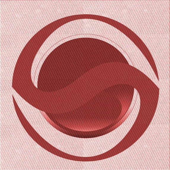Ahgly Company Machine Washable Indoor Square Transitional Pink Area Rugs, 6' Square