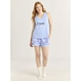 thumbnail image 2 of Joyspun Women's Printed Tank Top and Shorts Pajama Set, 2-Piece, Sizes XS-3X, 2 of 7