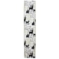 thumbnail image 2 of Northlight White and Black Playful Reindeer Christmas Wired Craft Ribbon 2.5" x 10 Yards, 2 of 3