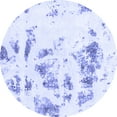thumbnail image 1 of Ahgly Company Machine Washable Indoor Round Abstract Blue Modern Area Rugs, 7' Round, 1 of 4