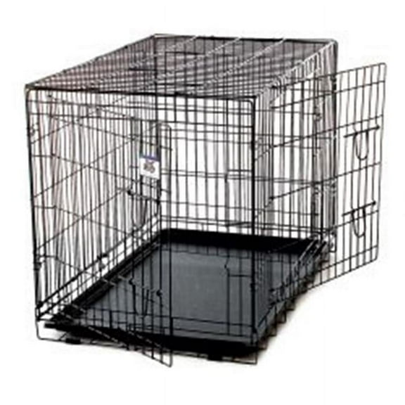 42 x 27 x 30 in. Extra Large Black Double Door Wire Pet Crate