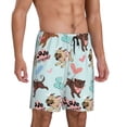 thumbnail image 2 of Wukai Cute Pug Dogs Men’s Short Pajama Pants With Pockets Soft Sleep Pj Shorts for Men-4X-Large, 2 of 6