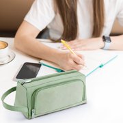 High Capacity Pencil Case, Aesthetic Big Pencil Bag Pouch Box Organizer Pen Case with Zipper, Kawaii Stationery Storage and Organizer, Classroom Office Supplies for Teen and Adult