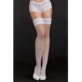 thumbnail image 1 of iCollection Lingerie Classique Facile à Enfiler Reste en Place Résille Fine Cuisses 8633, 1 of 1