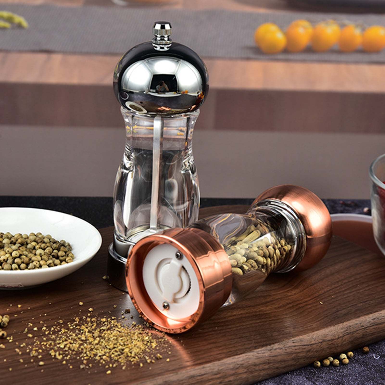 Dream Lifestyle Manual Pepper Mill Multifunctional Acrylic Comfortable  Touch Salt Shaker for Kitchen