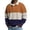 Orange, variant on Breezora Men's Color Block Shirt Long Sleeve Popular Versatile Waffle Knit Shirt Trendy Casual Wear for Youth L Size Blue
