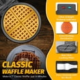 thumbnail image 2 of Wafflera FineMade redonda de 7" antiadherente mini negra, 2 of 6