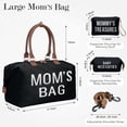 thumbnail image 4 of Bolsa de pañales con estampado de mamá con 2 organizadores, color negro, 4 of 7