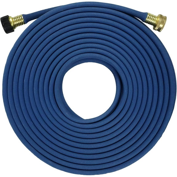 1/2 in. x 50 ft. Garden Flat Soaker Hose More Water Leakage, Heavy-Duty, Metal Hose Connector Ends, Save 80% Water