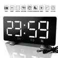thumbnail image 1 of Reloj Despertador Digital Curvo Regulable Pantalla Led Reloj Digital Para Niños Mayores Ultra Claro Número Grande Brillo Snooze 12/24H Reloj Despertador Para Dormitorio Oficina Scienceny HA024315-04, 1 of 5