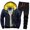 Dark Blue, variant on Fesfesfes Men's Fall And Winter Loose Casual Solid Color Jacket Pants Two-piece Suit Plus Size $10