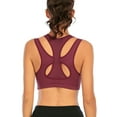 thumbnail image 6 of FUTATA Women's Fitness Workout Sports Bra, Cross Strap Sports Bra High Impact Wireless Mesh Yoga Bra, Support Bounce Control Sports Tank Top, Black/Grey/Red Wine, 6 of 8