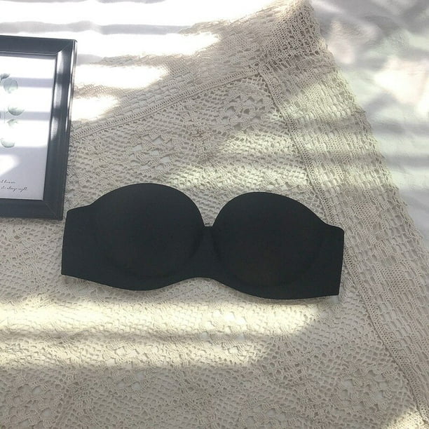 Mujeres Sexy Sujetador sin tirantes Invisible Push Up Bras Ropa interior Sin costuras Sólido Sin correas Bralette Lencería Tan Jianjun unisex