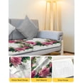 thumbnail image 4 of Rose Flower Sofa Couch Cushion Covers Washable, Removable Stretchable Sectional Couch Covers,Watercolor Spring Floral Farmhouse Modern Slipcovers for L & T Shape Sofa Furniture Protector S Size 3 pcs, 4 of 7