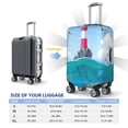 thumbnail image 6 of Balery Lighthouse Sea Port Luggage Cover Protector, Scratch And Dirt Resistant, Fits 18-32 Inch Luggage - Medium, 6 of 9