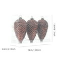 thumbnail image 3 of Gumesh Textured Pinecone Ornament Set - Realistic Shatterproof Plastic Christmas Tree Decor, Nature-Inspired Hanging Pendants, 3 of 6