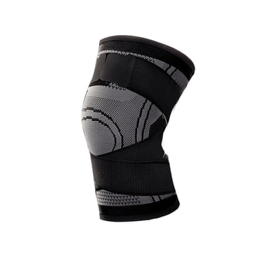 1 Pce Support de Genou Protections Professionnelles Genouillère de Sport Bandage Respirant Noir+gris TG