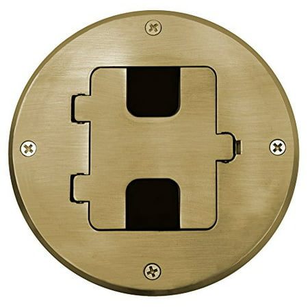 Hubbell Wiring Systems RF509BR tradeSELECT Solid Brass Flush Fit for Structural Wood Floor, Clear Lacquer