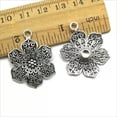thumbnail image 5 of U8MO 4/10/30X Flower Antique Silver Charms Pendants For Jewelry Making DIY 32*24mm-10pcs, 5 of 6
