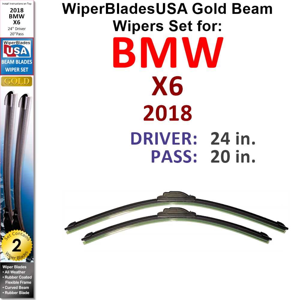 2018 BMW X6 Beam Wiper Blades Wipers WBUSA (Set of 2) - Walmart.com