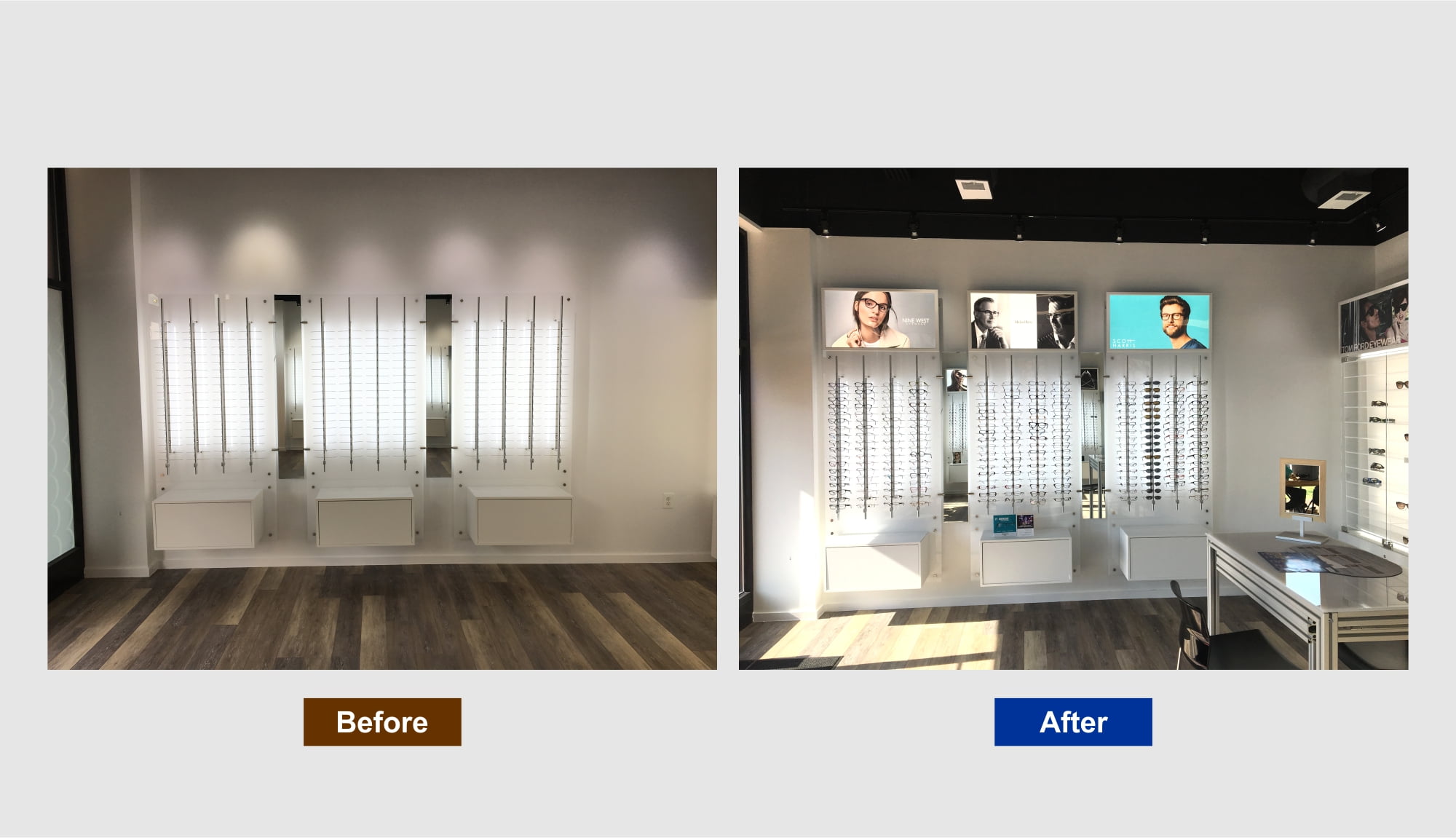 LED Light Box with Snap Frame in White – Size:  35.5  x 19.7 inches – Commercial Grade