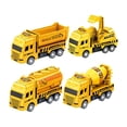 thumbnail image 1 of 4 vehículos de ingeniería con mecanismo de retroceso, juguetes educativos para niños de 3 a 8 años, color amarillo, con articulaciones móviles., 1 of 9
