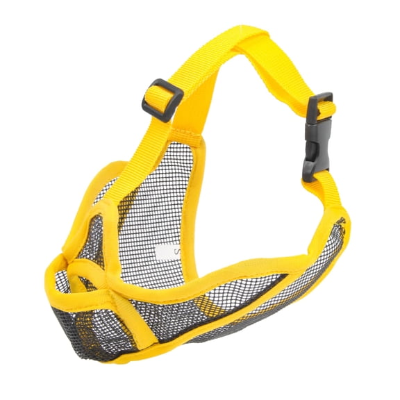 Short Snout Dog Muzzle for French Bulldog, Pug, English Bulldog - Open Eye Design for Better Vision & Comfort, Soft Adjustable Anti Biting Eating, Full Pant Allows Drinking & Feeding