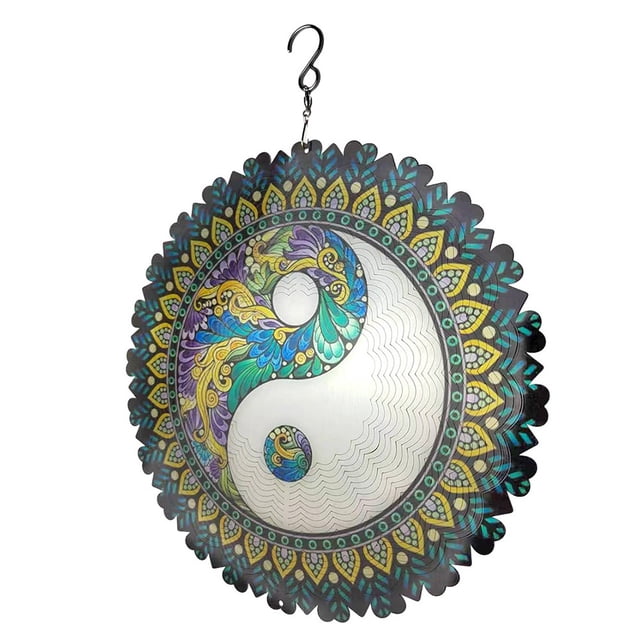 Wind Spinners 3D Wind Spinner Hanging Metal Wind Catcher Garden Decor