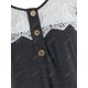 thumbnail image 3 of Más el tamaño de encaje Insertar heathered camiseta Rosegal Mangas largas de talla grande, 3 of 5