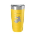 thumbnail image 1 of Big Lake Map Tumbler Travel Mug Insulated Laser Engraved Coffee Cup Arizona 20 oz Yellow, 1 of 1