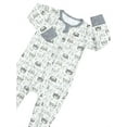 thumbnail image 5 of WIBACKER Baby Cotton Long Pajamas with Mittens Cuff for Boys 2 Way Zipper Both Footed and Footless Sleepers, 5 of 5