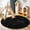 Black, variant on Jakolive Cute 6'x6' Round Kids' Rug, Pink Princess Castle Style, Fluffy Plush Shaggy Texture, Perfect for Girls' Bedroom, Living Room