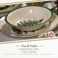 thumbnail image 2 of Spode Christmas Tree Collection Pasta Bowl - 9-Inch, Dishwasher, Microwave, and Freezer Safe, Made of Porcelain, Serveware, Christmas Tree Design, Green/Beige, 2 of 7