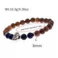thumbnail image 3 of RSAMD Wooden Beaded Crown Buddha Lion Star War Hamsa Hand Beaded Stretch Bracelets New-006-2, 3 of 3